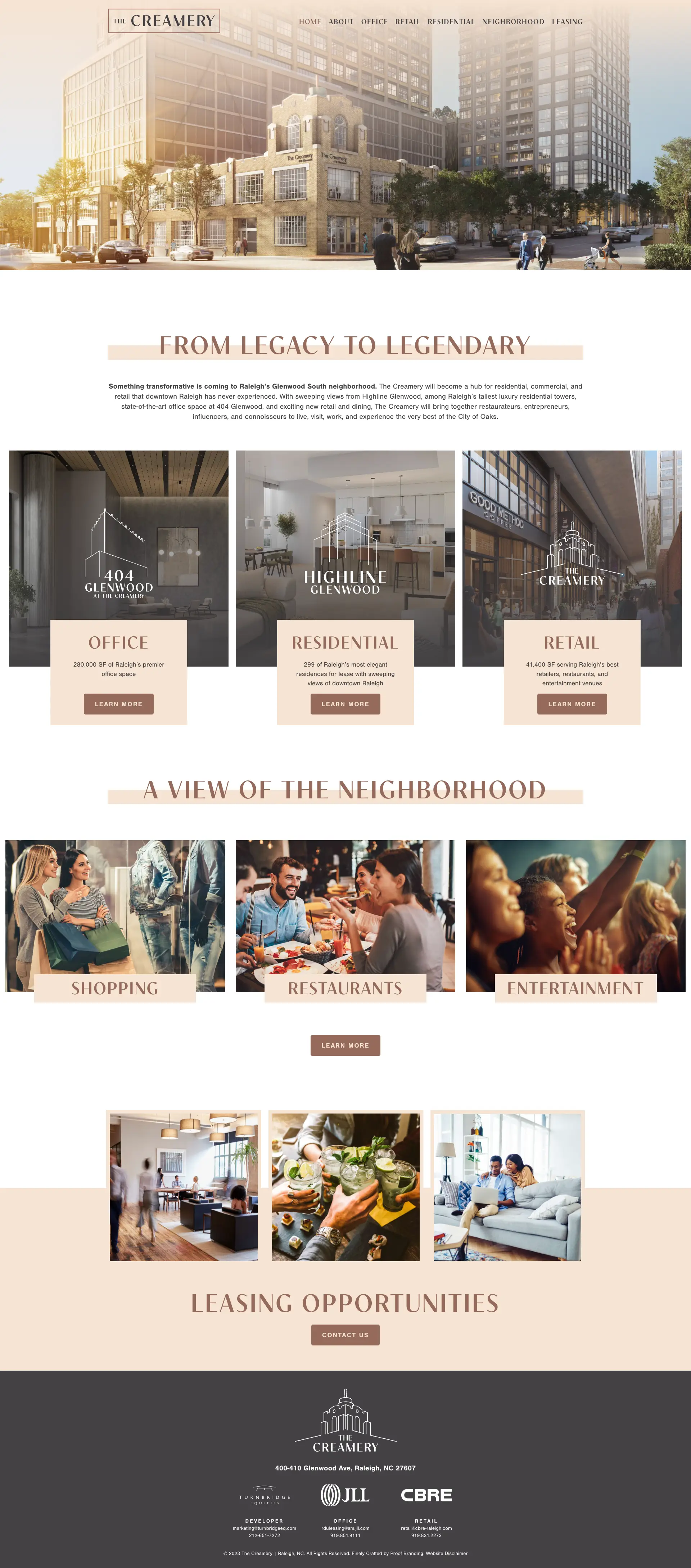 The Creamery Website