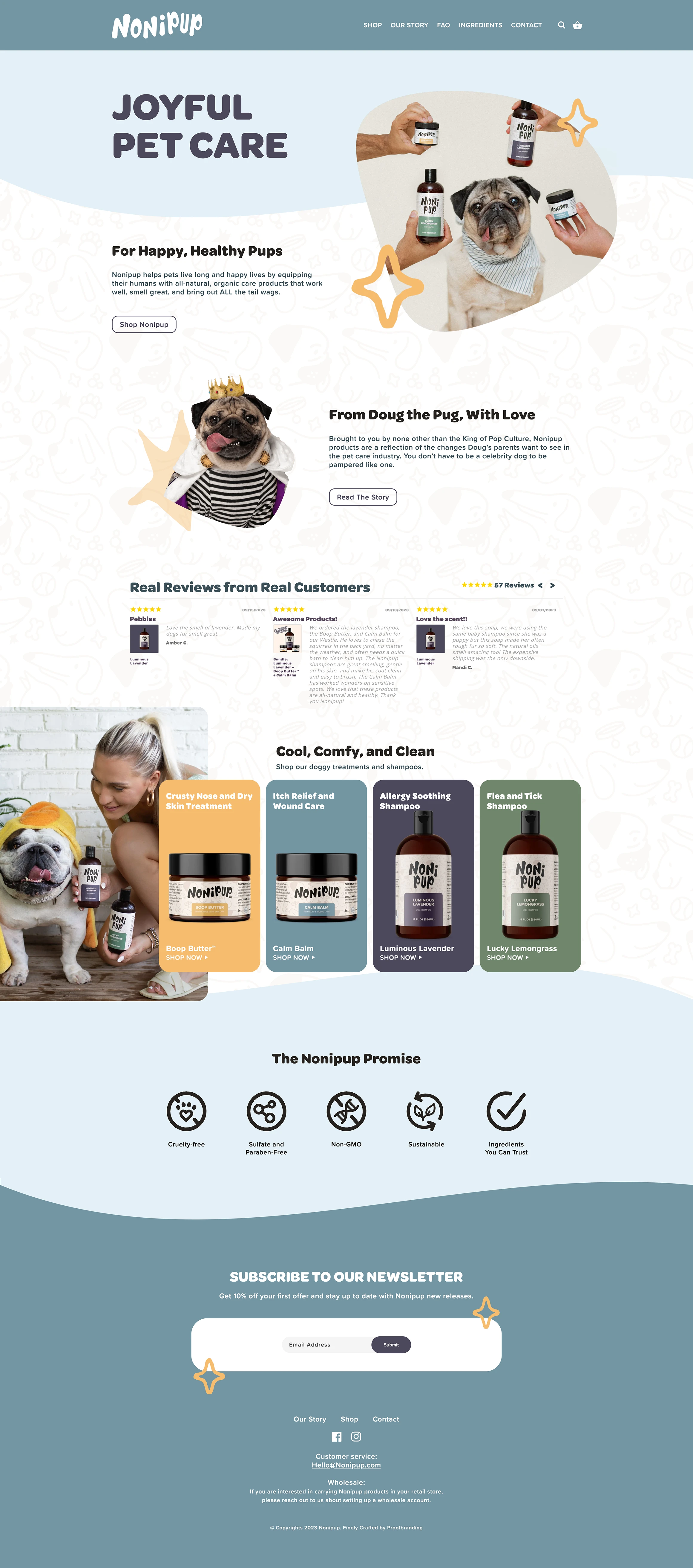 Nonipup Website Screenshot